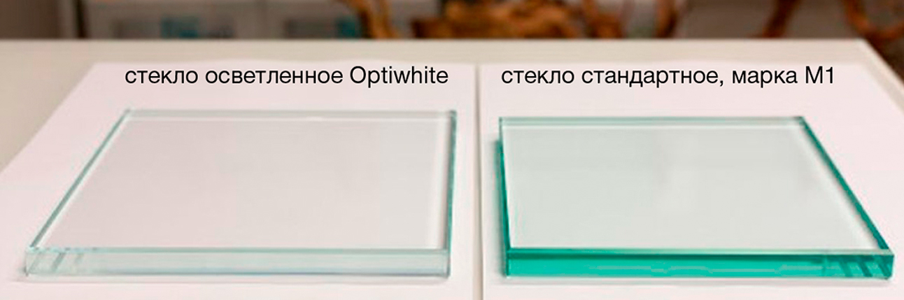 Разница между стандартным стеклом и осветленным оптивайт