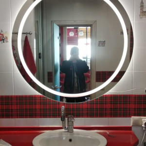Круглое зеркало с подсветкой, модель «Циркус»640-1000