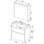 Комплект мебели для ванной Aquanet Латина 70 белый (2 ящика)