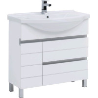 Тумба с раковиной Aquanet Доминика 90 R белый (раковина Эльбрус)