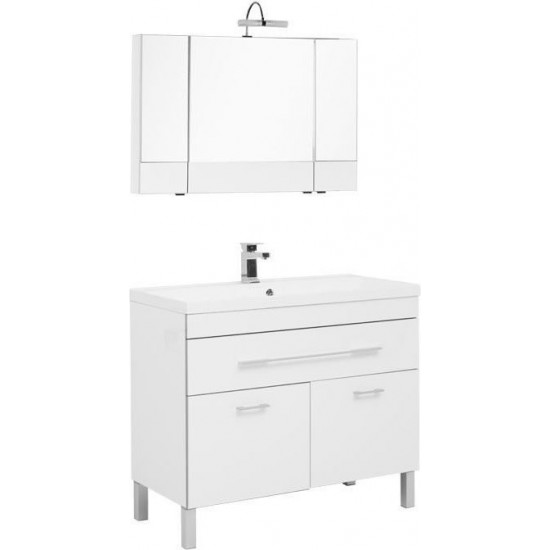 Комплект мебели для ванной Aquanet Верона NEW 100 белый (напольный 1 ящик 2 дверцы)