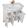Комплект мебели для ванной Aquanet Честер 75 белый/золото