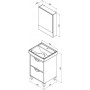 Комплект мебели для ванной Aquanet Гретта 55 New светлый дуб (2 ящика)