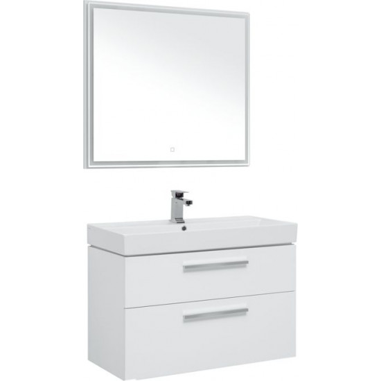 Комплект мебели для ванной Aquanet Nova 90 белый (2 ящика)