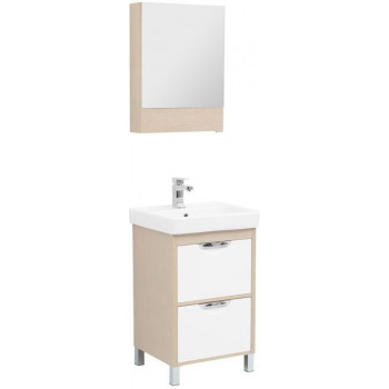 Комплект мебели для ванной Aquanet Гретта 55 New светлый дуб (2 ящика)
