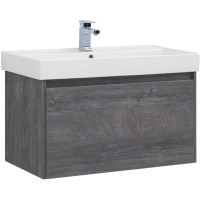Тумба с раковиной Aquanet Nova Lite 90 дуб рошелье (1 ящик)