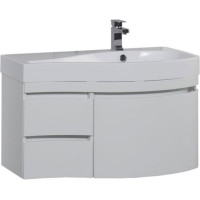 Тумба с раковиной Aquanet Сопрано 95 R белый (3 ящика)