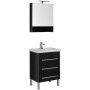 Комплект мебели для ванной Aquanet Сиена 60 черный (напольный 3 ящика)