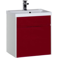 Тумба с раковиной Aquanet Латина 60 бордо (1 ящик)