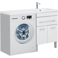 Тумба с раковиной Aquanet Верона 120 R белый (напольная, 1 ящик, 2 дверцы)