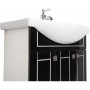 Комплект мебели для ванной Aquanet Честер 75 черный/серебро