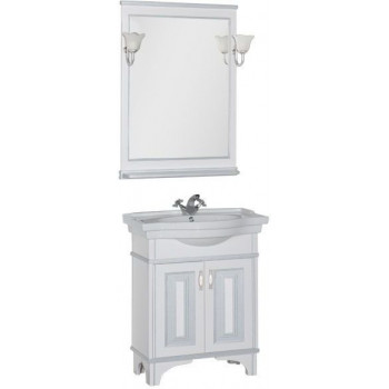 Комплект мебели для ванной Aquanet Валенса 80 белый краколет/серебро