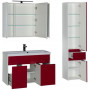 Комплект мебели для ванной Aquanet Латина 100 бордо