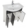 Комплект мебели для ванной Aquanet Честер 75 черный/серебро