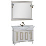 Комплект мебели для ванной Aquanet Валенса 110 белый краколет/золото