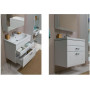 Комплект мебели для ванной Aquanet Рондо 60 белый (2 ящика)
