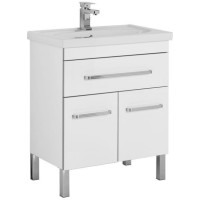 Тумба с раковиной Aquanet Сиена 70 белый (напольный 1 ящик 2 дверцы)