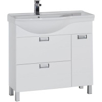 Тумба с раковиной Aquanet Сити 90 L белый