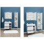 Комплект мебели для ванной Aquanet Тиволи 80 белый