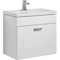 Тумба с раковиной Aquanet Рондо 60 белый (1 ящик)