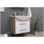 Комплект мебели для ванной Aquanet Остин 75 дуб сонома/белый