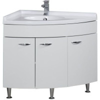 Тумба с раковиной Aquanet Корнер 89 L белый (закрытая)