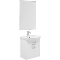 Комплект мебели для ванной Aquanet Ирис 60 белый (2 дверцы)