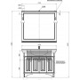 Комплект мебели для ванной Aquanet Валенса 110 белый краколет/серебро