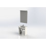 Комплект мебели для ванной Aquanet Ирис 60 белый (2 дверцы)