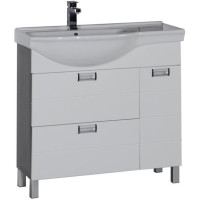 Тумба с раковиной Aquanet Сити 90 L венге