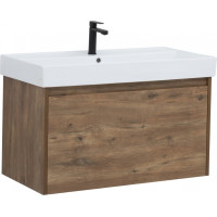 Тумба с раковиной Aquanet Nova Lite 90 дуб рустикальный (1 ящик)
