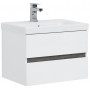 Комплект мебели для ванной Aquanet Беркли 60 белый/дуб рошелье (зеркало белое)