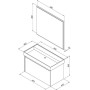 Комплект мебели для ванной Aquanet Nova Lite 90 дуб рустикальный (1 ящик)