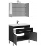 Комплект мебели для ванной Aquanet Верона NEW 90 черный (напольный 1 ящик 2 дверцы)