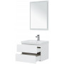 Комплект мебели для ванной Aquanet Беркли 60 белый/дуб рошелье (зеркало белое)