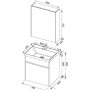 Комплект мебели для ванной Aquanet Латина 60 белый (1 ящик)