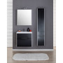 Комплект мебели для ванной Aquanet Латина 70 черный (1 ящик)