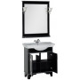 Комплект мебели для ванной Aquanet Валенса 80 черный краколет/серебро