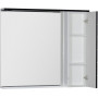 Зеркало-шкаф с подсветкой Aquanet Доминика 100 LED черный