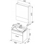 Комплект мебели для ванной Aquanet Верона NEW 50 белый (подвесной 1 ящик)