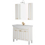 Комплект мебели для ванной Aquanet Честер 105 белый/золото