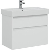 Тумба с раковиной Aquanet Nova Lite 75 белый (2 ящика)