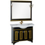 Комплект мебели для ванной Aquanet Валенса 110 черный краколет/золото