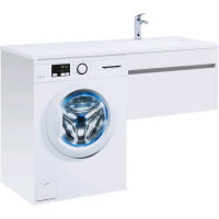 Тумба с раковиной Aquanet Токио 130 R белый (подвесная, 1 ящик)