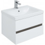 Комплект мебели для ванной Aquanet Беркли 60 белый/дуб рошелье (зеркало дуб рошелье)