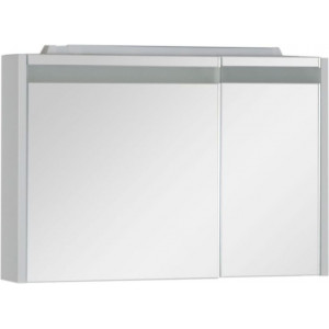 Зеркало-шкаф с подсветкой Aquanet Лайн 90 L белый