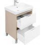 Комплект мебели для ванной Aquanet Гретта 60 New светлый дуб (2 ящика)
