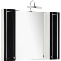 Зеркало-шкаф Aquanet Честер 105 черный/серебро