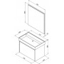 Комплект мебели для ванной Aquanet Nova Lite 75 дуб рошелье (1 ящик)