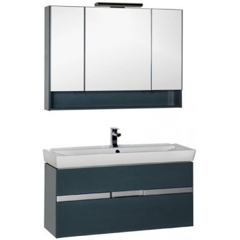 Комплект мебели для ванной Aquanet Виго 120 сине-серый